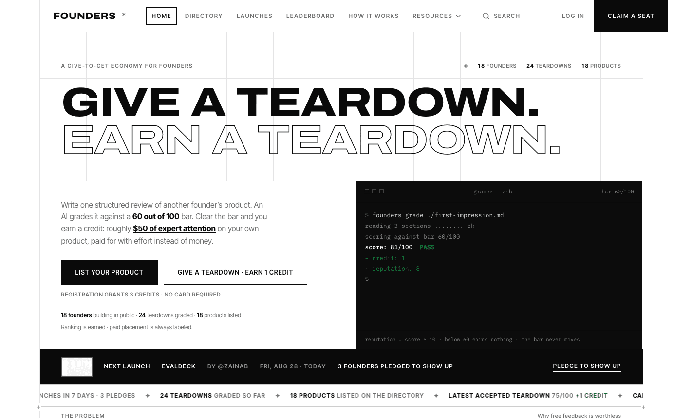 Founders — Reputation Economy for Founders